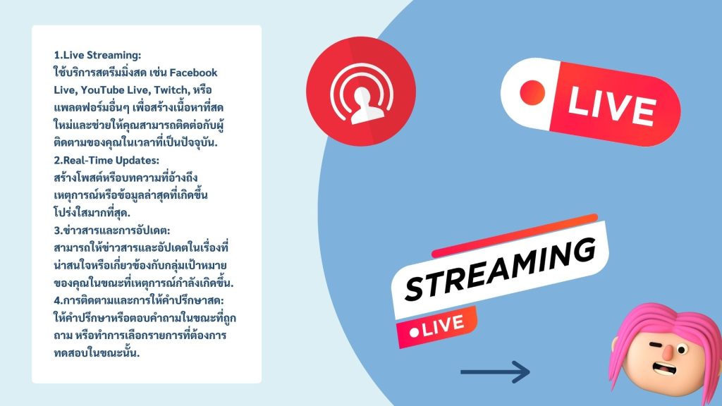 เนื้อหา สร้าง content แบบ real time